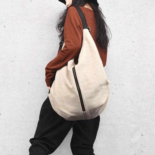 Women's cloth bag, multiple backs, shoulder bag, simple backpack, beige variety bag - - DYAVOR®