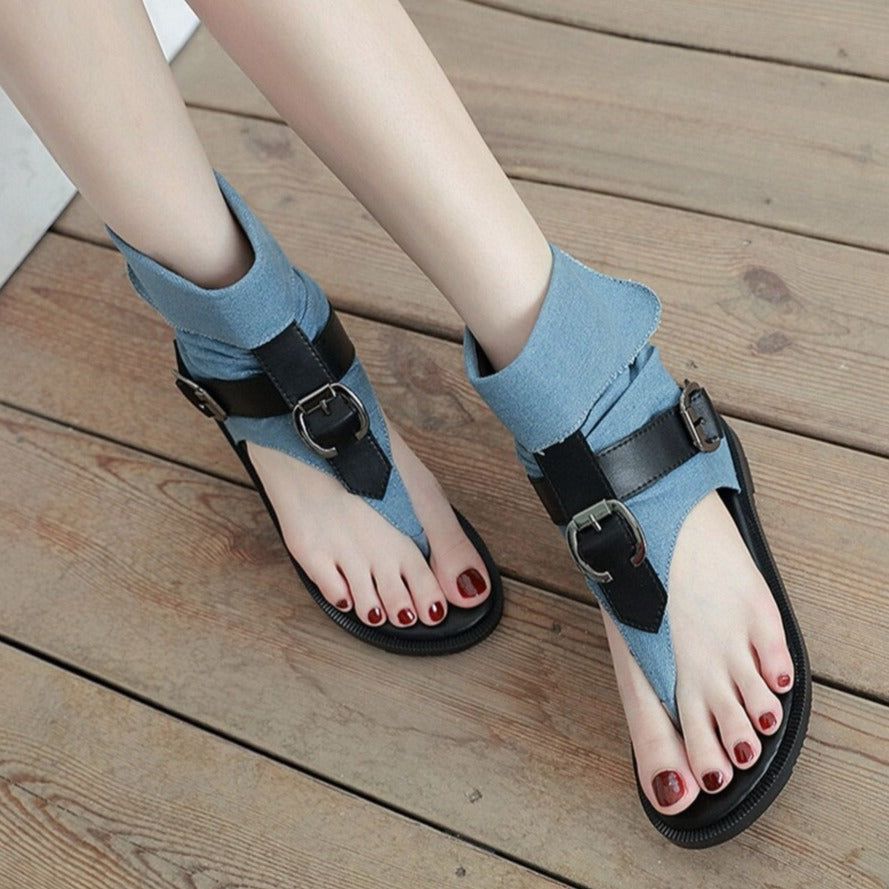 Women's Casual Shoes GCSF0552 Fashion Buckle Flat Sandal Rome Style - Casual Shoes - DYAVOR®