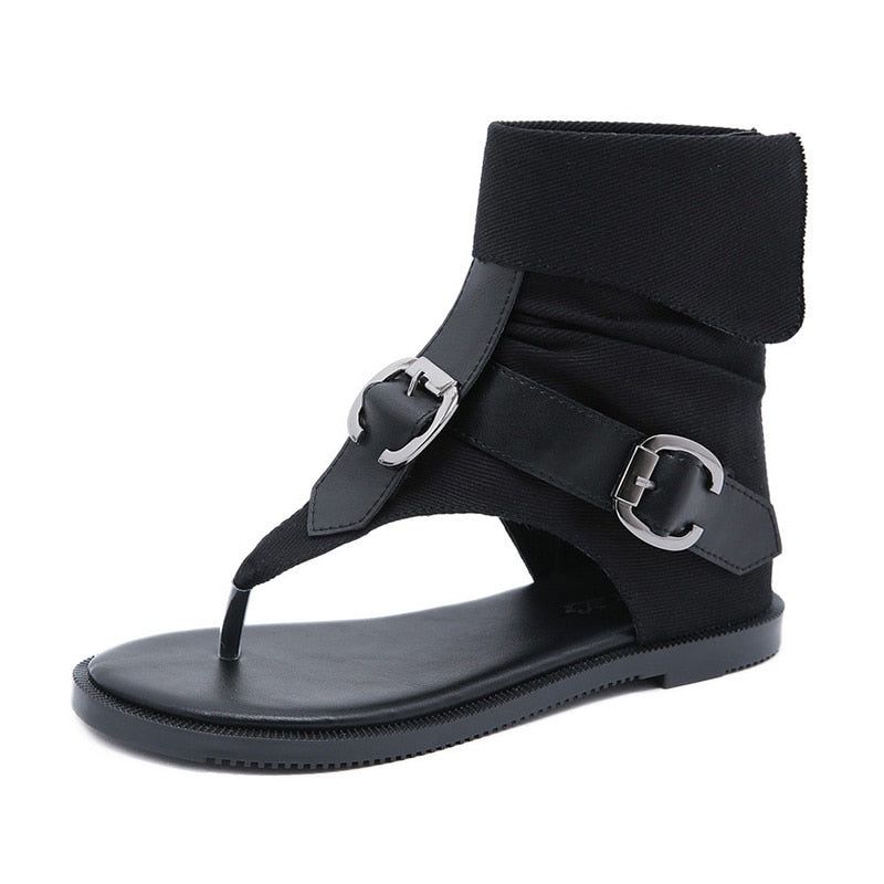 Women's Casual Shoes GCSF0552 Fashion Buckle Flat Sandal Rome Style - Casual Shoes - DYAVOR®