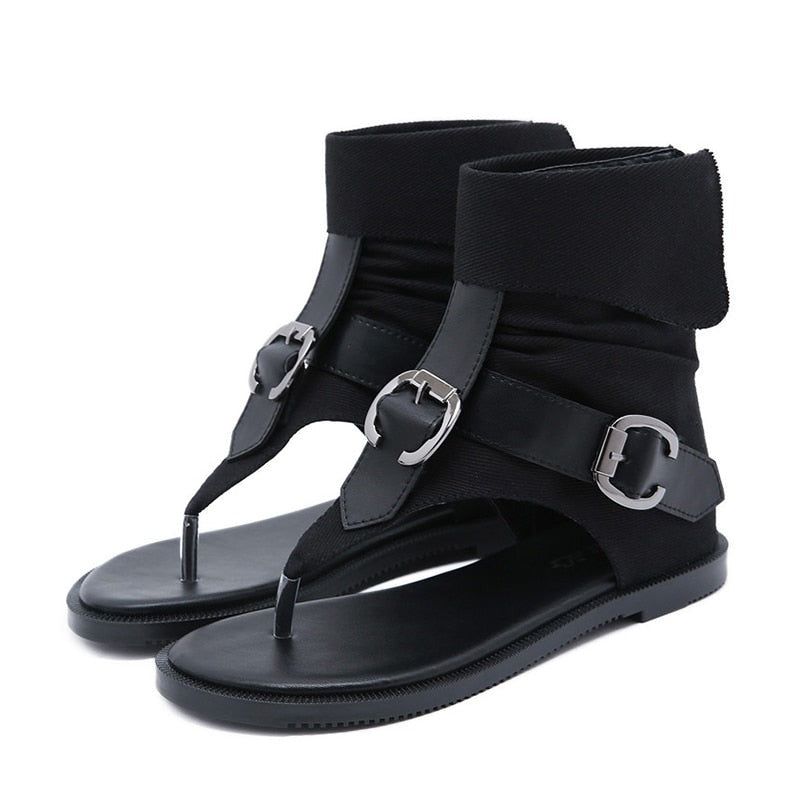 Women's Casual Shoes GCSF0552 Fashion Buckle Flat Sandal Rome Style - Casual Shoes - DYAVOR®