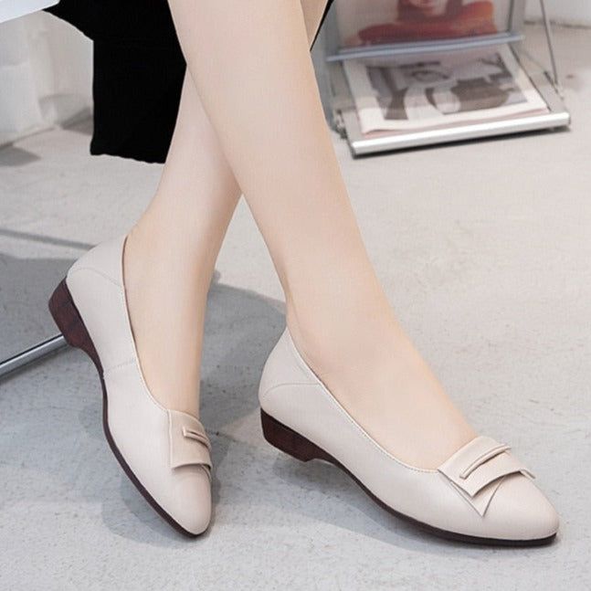 Women's Casual Shoes GCSZXC09 Flats Pointed Toe Leather Boat - Casual Shoes - DYAVOR®