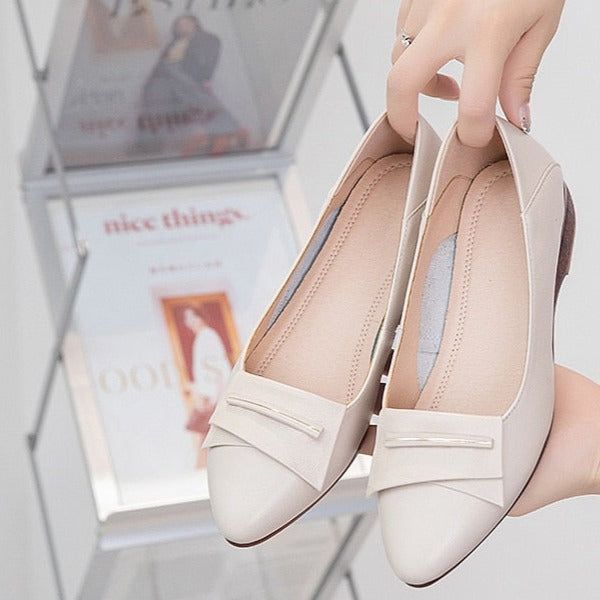 Women's Casual Shoes GCSZXC09 Flats Pointed Toe Leather Boat - Casual Shoes - DYAVOR®