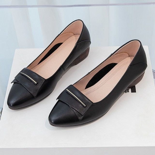 Women's Casual Shoes GCSZXC09 Flats Pointed Toe Leather Boat - Casual Shoes - DYAVOR®