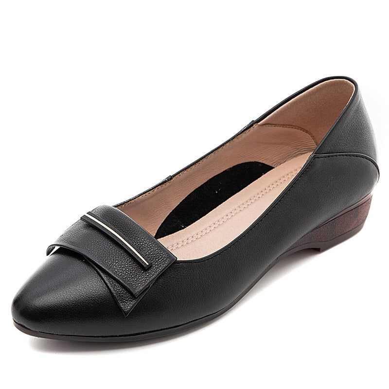 Women's Casual Shoes GCSZXC09 Flats Pointed Toe Leather Boat - Casual Shoes - DYAVOR®