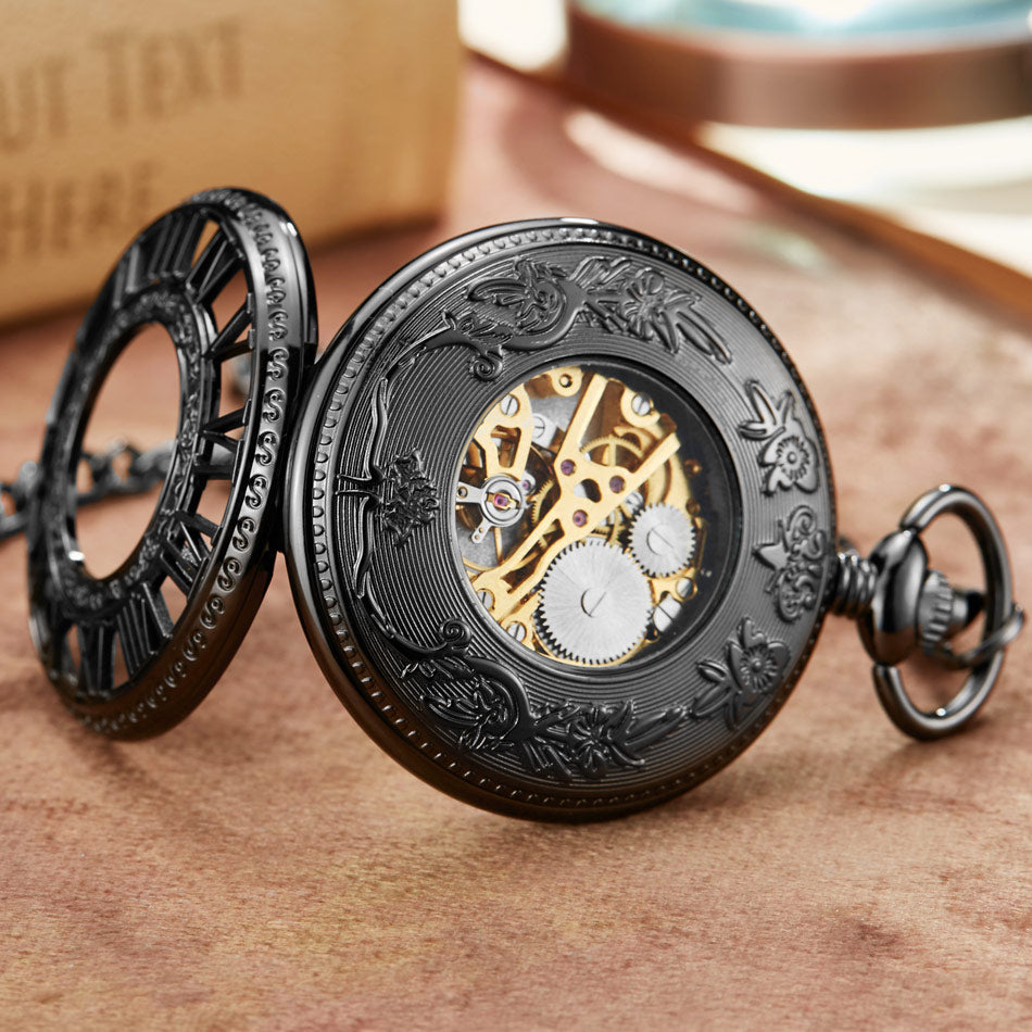 Antique Steampunk Skeleton Mechanical Pocket Watch for Men Women - Unisex Style Watches - DYAVOR®