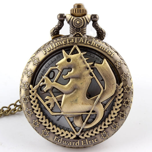 Antique Unisex Fullmetal Alchemist Horse Necklace Chain Pendant FOB Watch - Unisex Style Watches - DYAVOR®