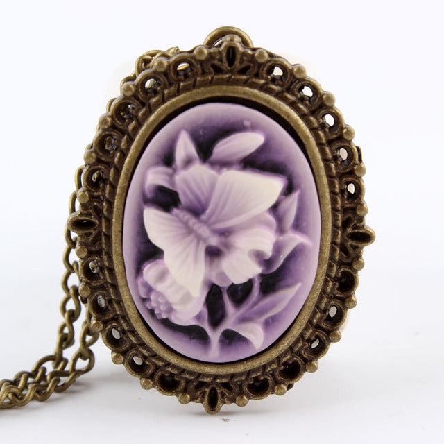 Antique Vintage Unisex Bronze White Beauty Lady Icon Pocket FOB Watch - Unisex Style Watches - DYAVOR®