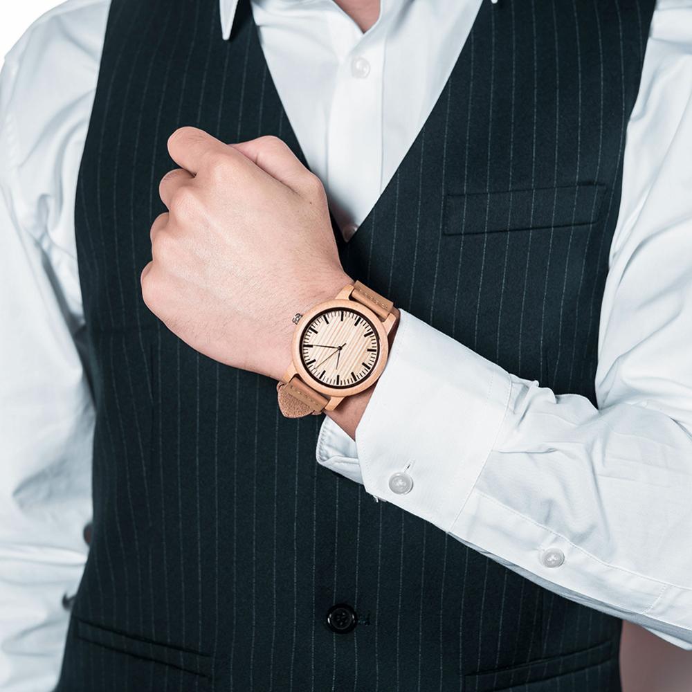 Bamboo Wood Quartz Watch with Scale Soft Leather Straps for Men & Women - Unisex Style Watches - DYAVOR®