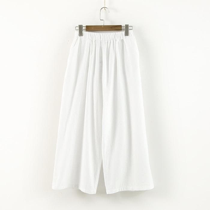 3/4 Length Cotton Linen Pants | Zen - - DYAVOR®