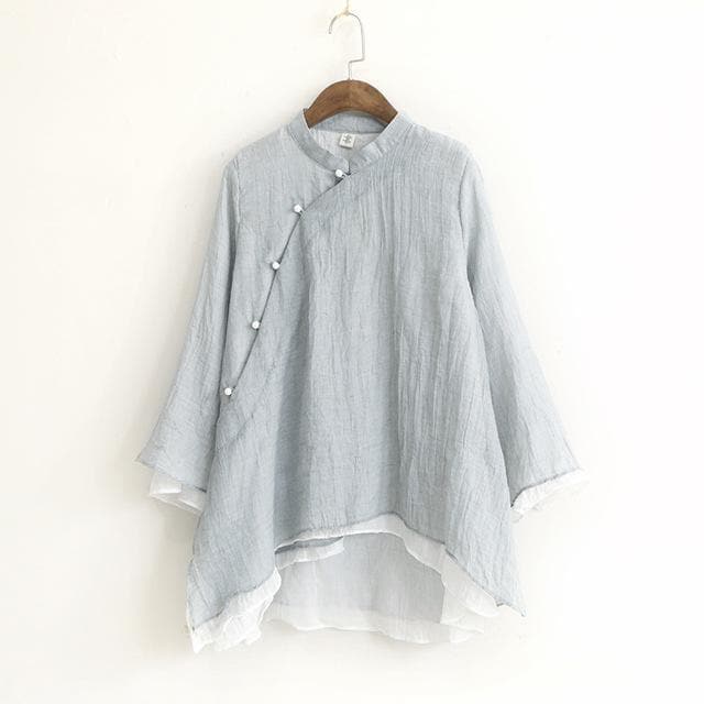 Asia Inspired Cotton Blouse | Zen - - DYAVOR®