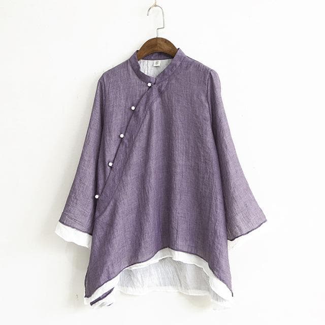 Asia Inspired Cotton Blouse | Zen - - DYAVOR®