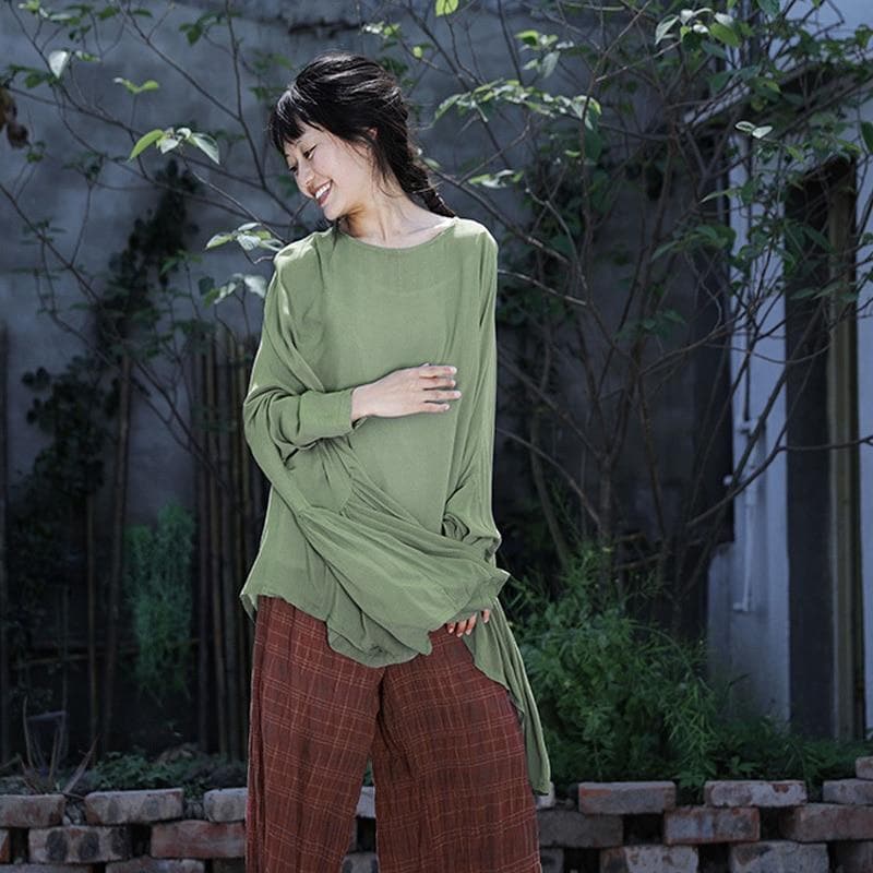 Batwing Sleeves Oversized Top | Lotus - - DYAVOR®
