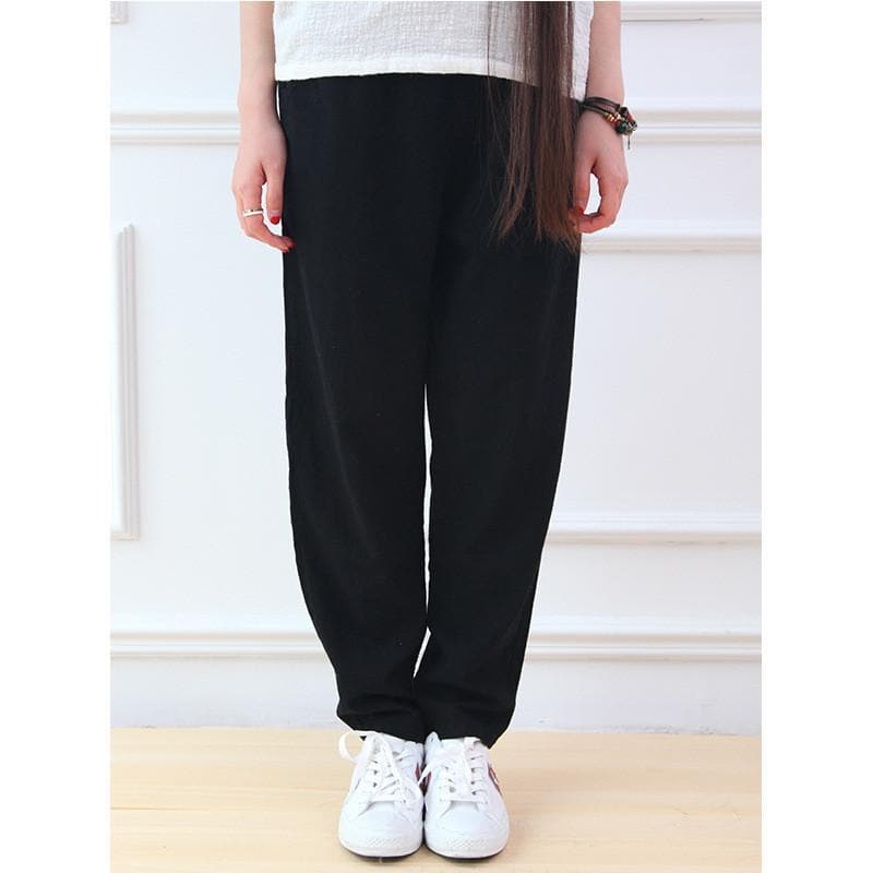 Cotton & Linen Pleated Pants | Zen - - DYAVOR®