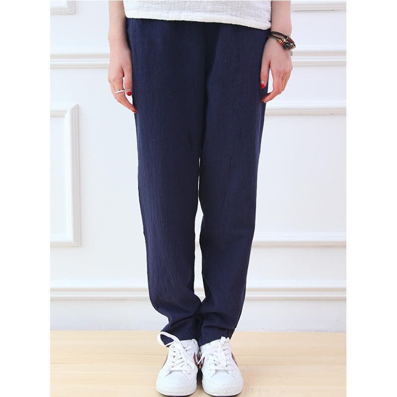 Cotton & Linen Pleated Pants | Zen - - DYAVOR®