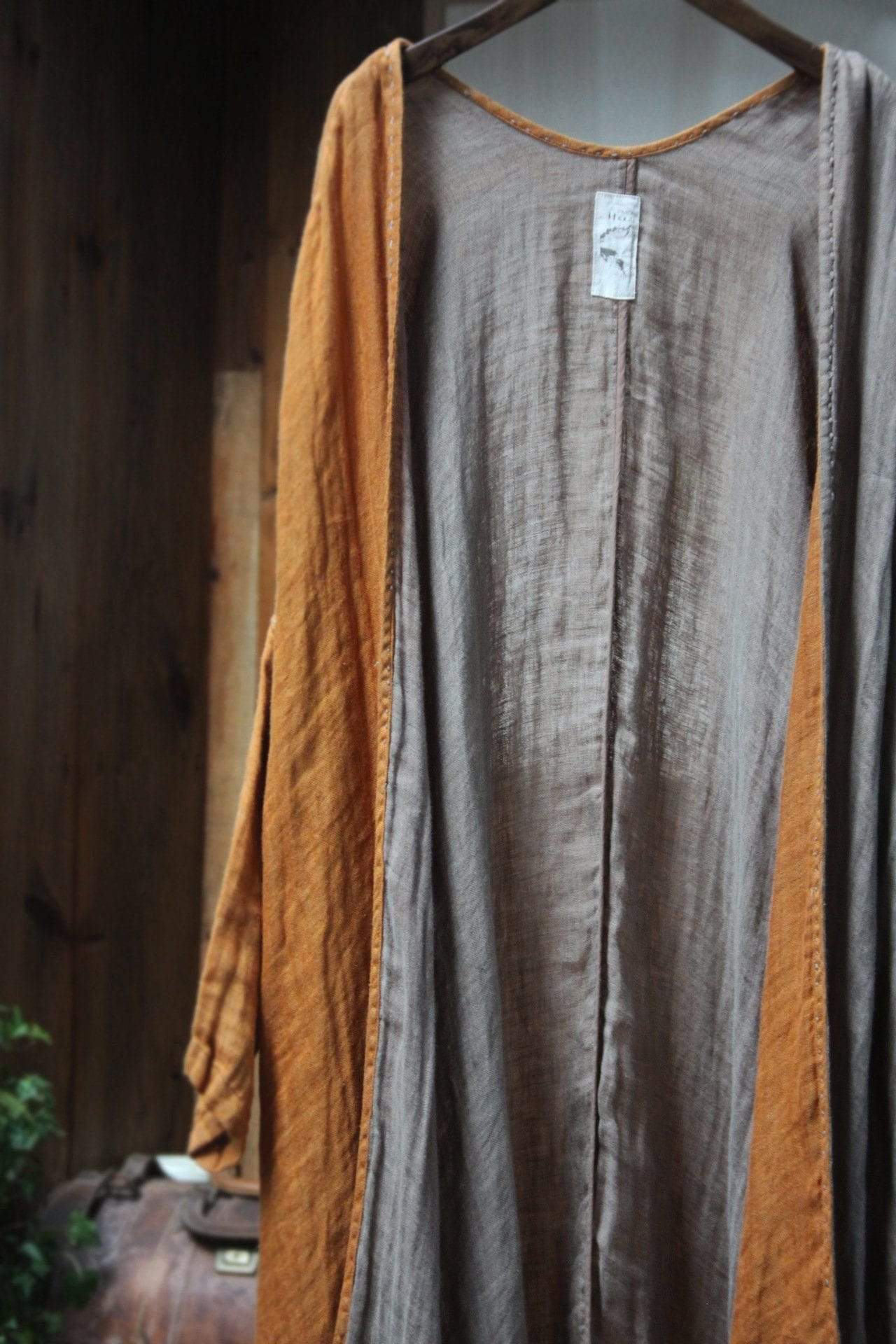 Linen Patchwork Long Cardigan | Lotus - Cardigans - DYAVOR®