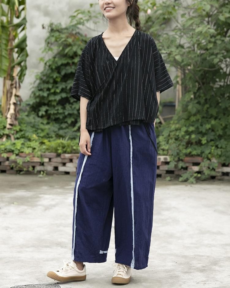 Casual Wide Leg Linen Pants | Lotus - - DYAVOR®