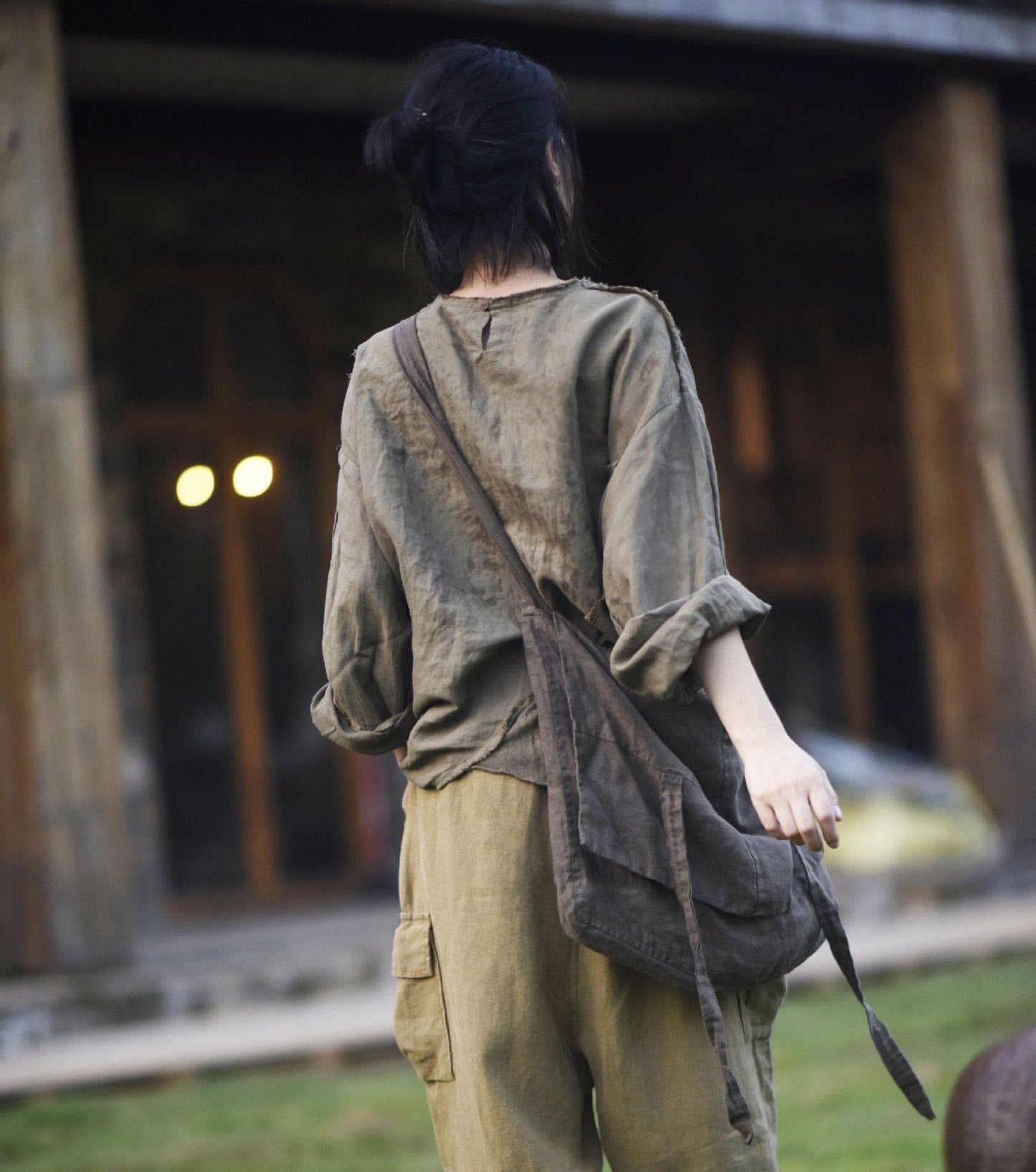 Chyou Casual Cotton Linen Shirt | Lotus - - DYAVOR®