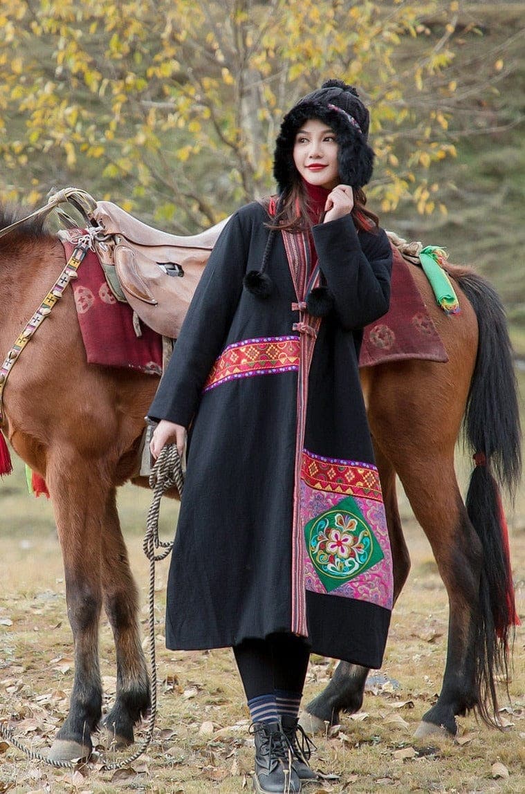 Artful Patchwork Long Trench Coat - Coats - DYAVOR®