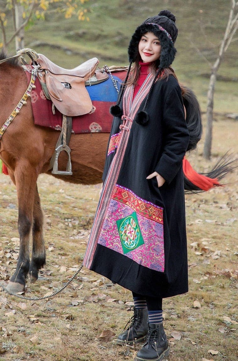 Artful Patchwork Long Trench Coat - Coats - DYAVOR®