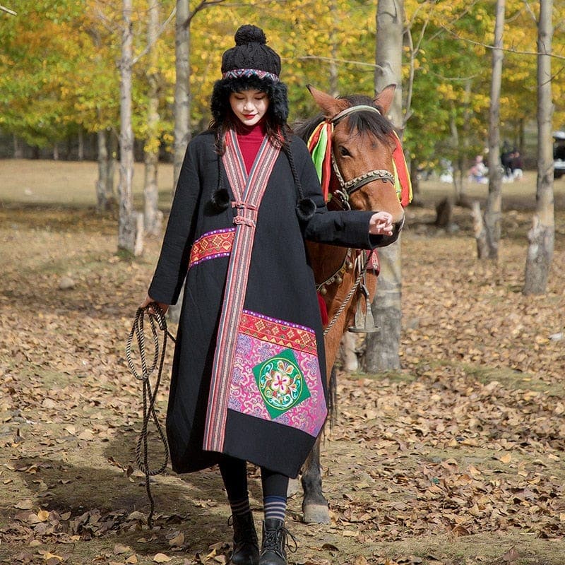 Artful Patchwork Long Trench Coat - Coats - DYAVOR®