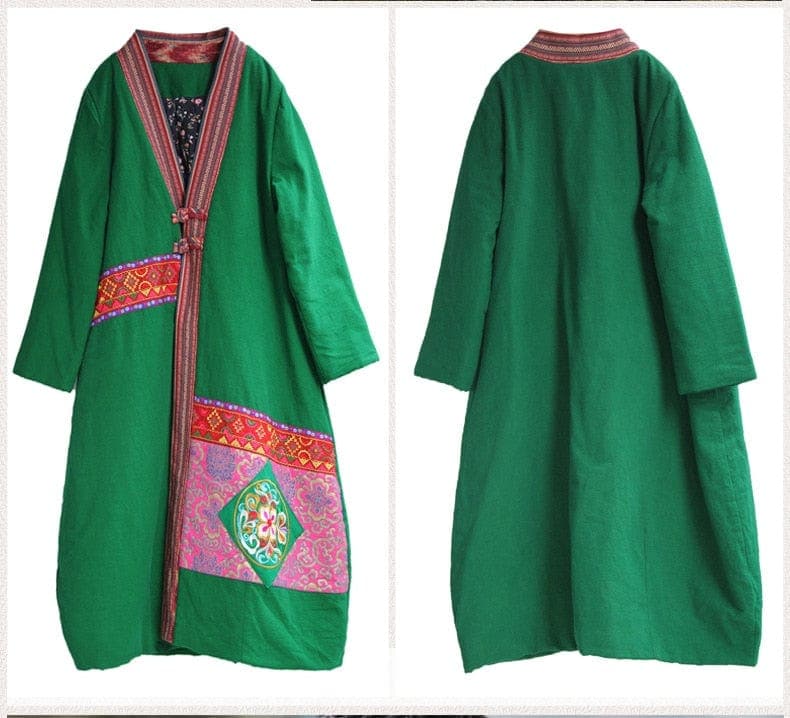 Artful Patchwork Long Trench Coat - Coats - DYAVOR®