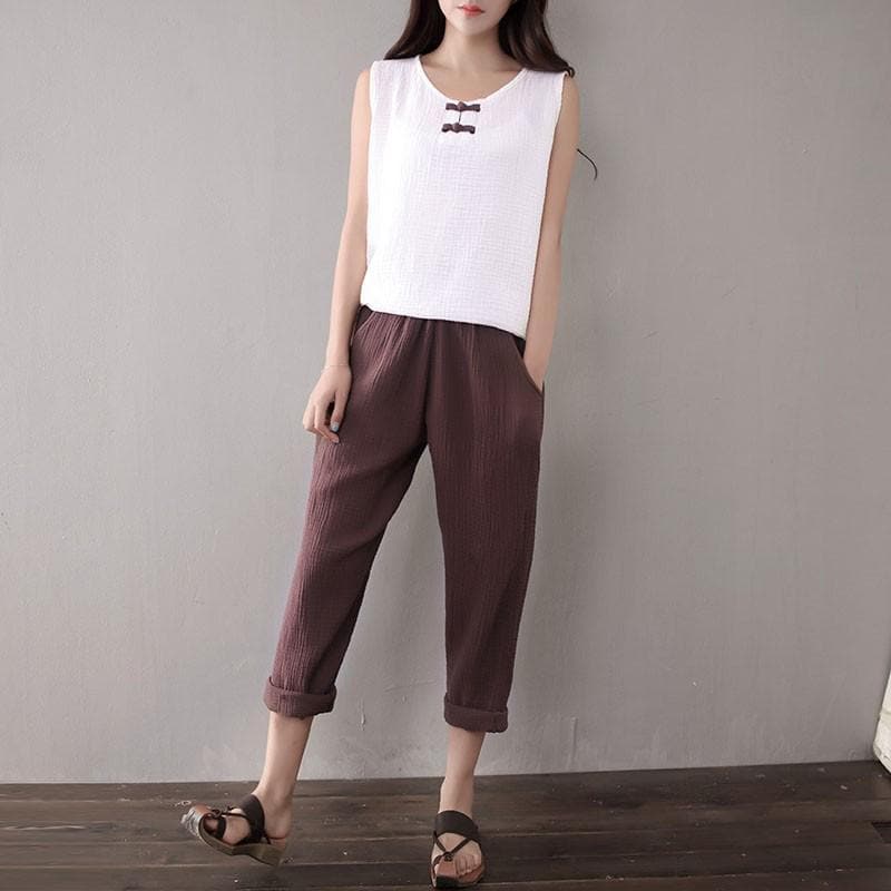 Cotton And Linen Pants | Zen - - DYAVOR®
