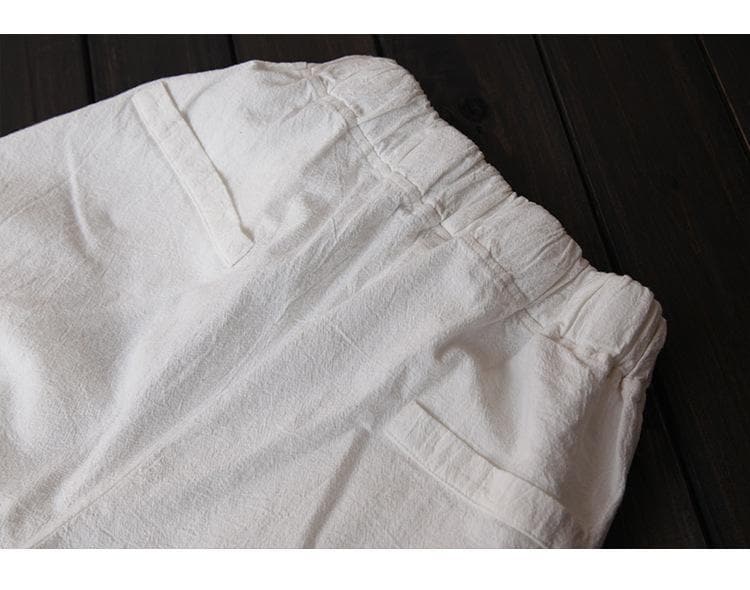 Cotton & Linen Pleated Pants | Zen - - DYAVOR®