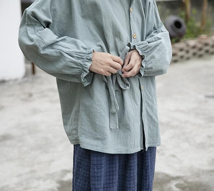 Casual Cotton Linen Shirt | Lotus - Cotton Linen Shirts - DYAVOR®