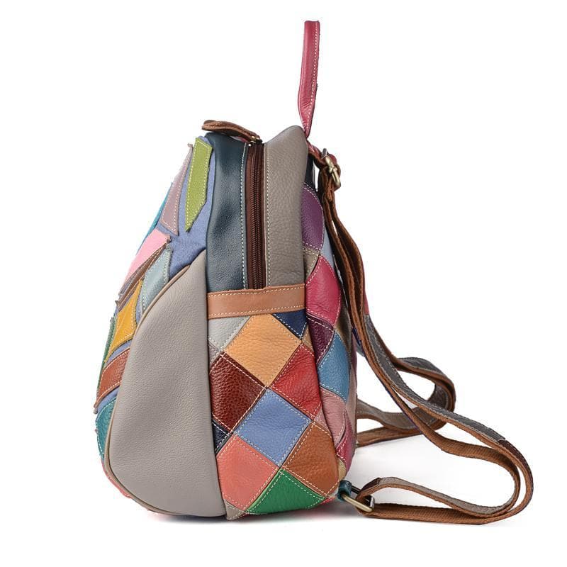 Genuine Leather Colorful Backpack - - DYAVOR®