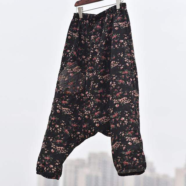 Cotton Linen Floral Harem Pants | Hippie - Harem Pants - DYAVOR®