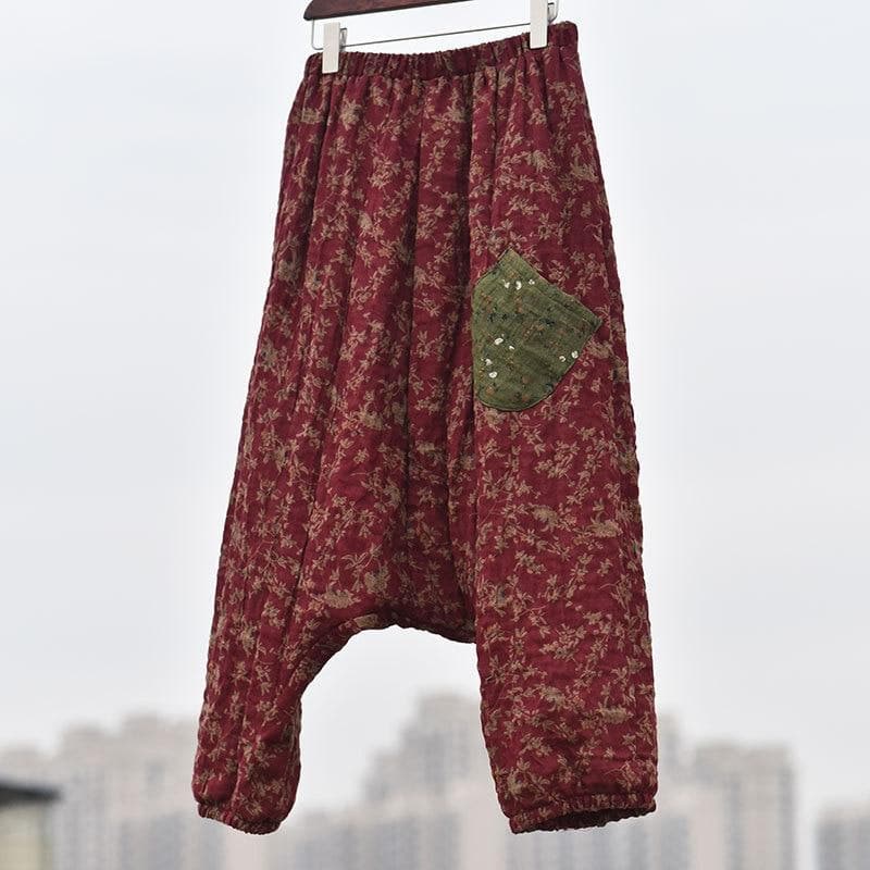 Cotton Linen Floral Harem Pants | Hippie - Harem Pants - DYAVOR®
