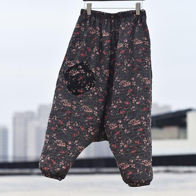 Cotton Linen Floral Harem Pants | Hippie - Harem Pants - DYAVOR®