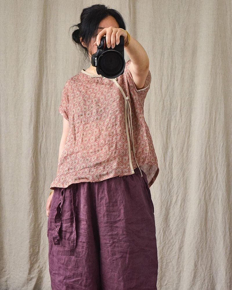 Loose Cotton and Linen Harem Pants - Harem Pants - DYAVOR®