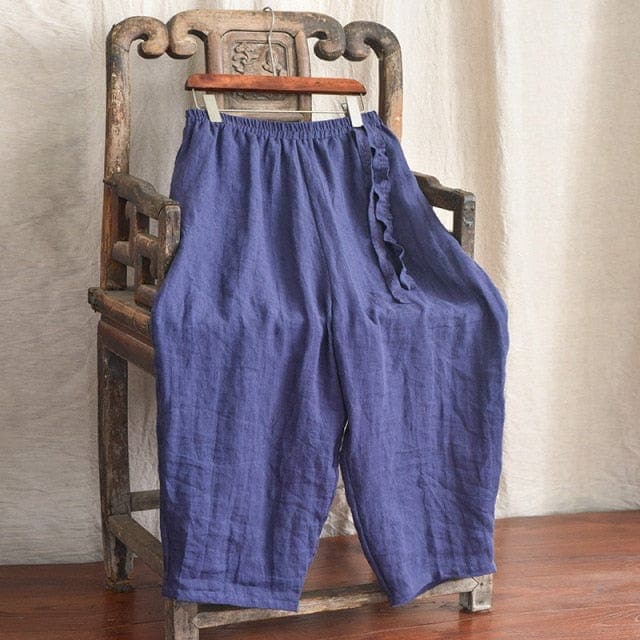 Loose Cotton and Linen Harem Pants - Harem Pants - DYAVOR®