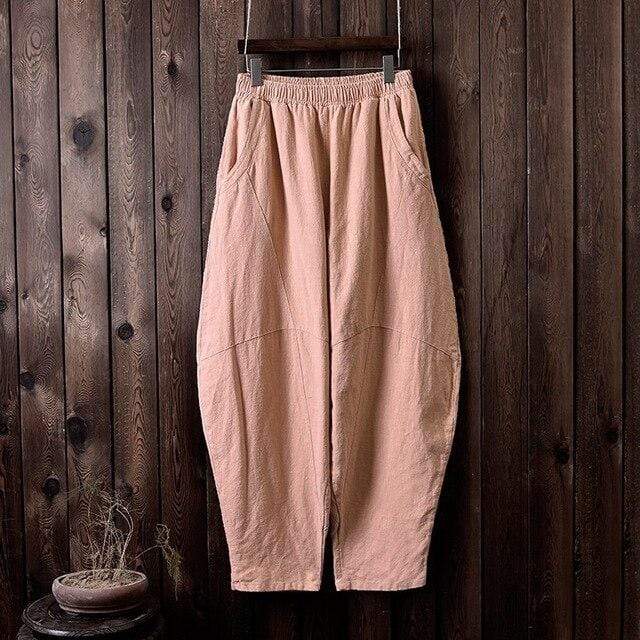 Wide Leg Linen Harem Pants | Zen - Harem Pants - DYAVOR®