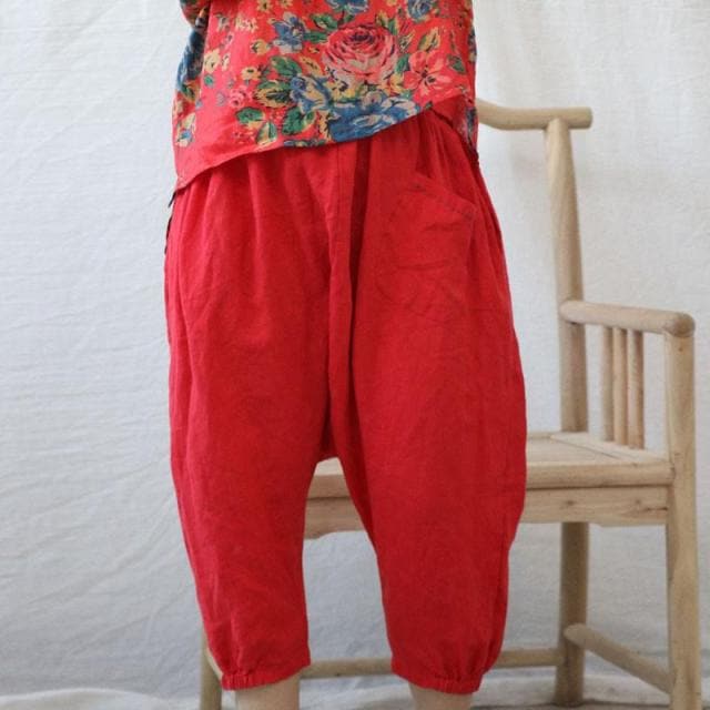 Cotton Linen Loose Harem Pants | Hippie - Harem Pants - DYAVOR®