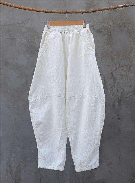 Cotton and Linen Wide Leg Harem Pants | Zen - Harem Pants - DYAVOR®
