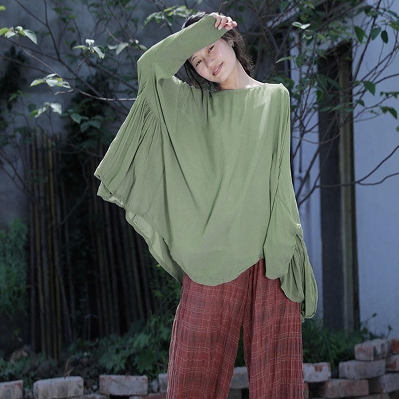 Batwing Sleeves Oversized Top | Lotus - - DYAVOR®