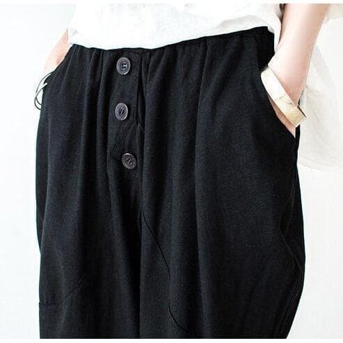 Loose Linen Trousers - - DYAVOR®