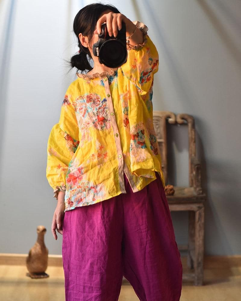 New Age Hippie Patchwork Blouse - - DYAVOR®