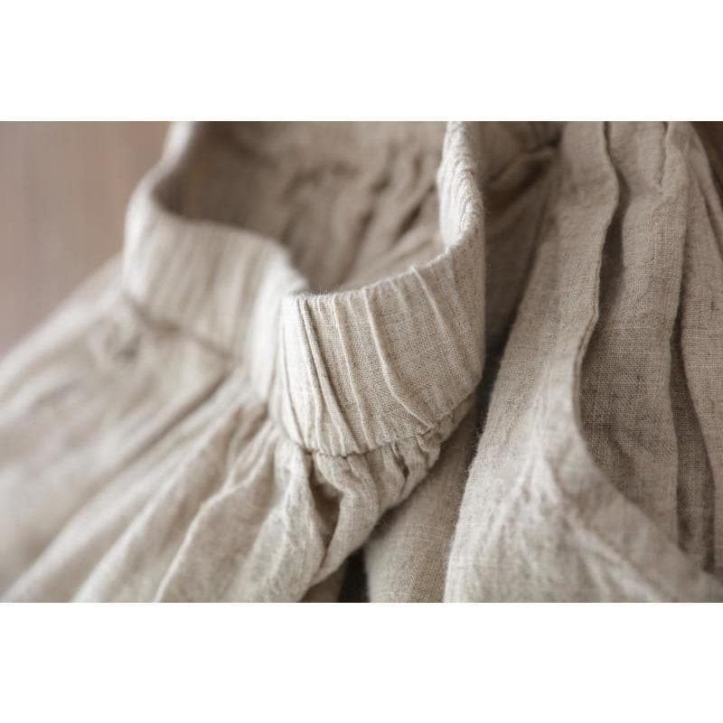 Beige Linen Palazzo Pants | Zen - - DYAVOR®