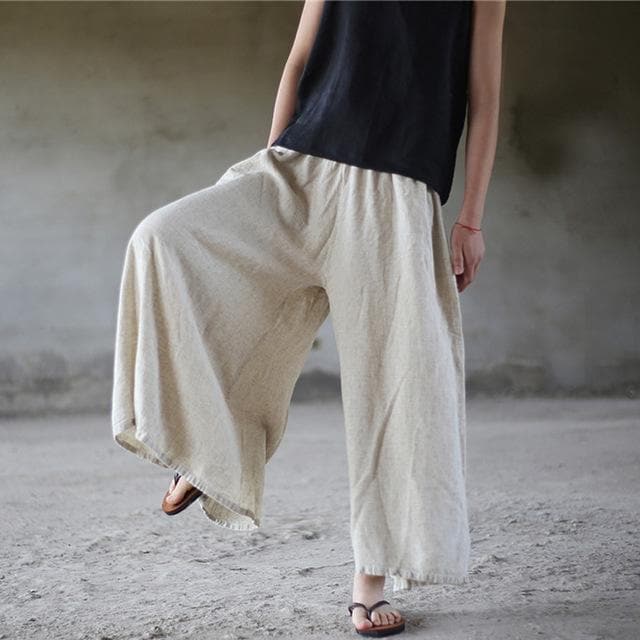 Flowy & Free Linen Palazzo Pants | Zen - - DYAVOR®