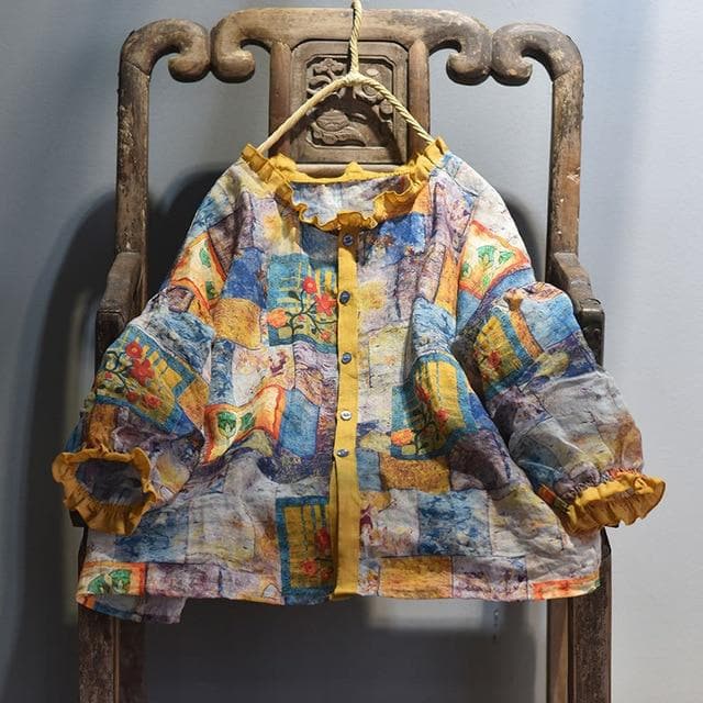 New Age Hippie Patchwork Blouse - - DYAVOR®