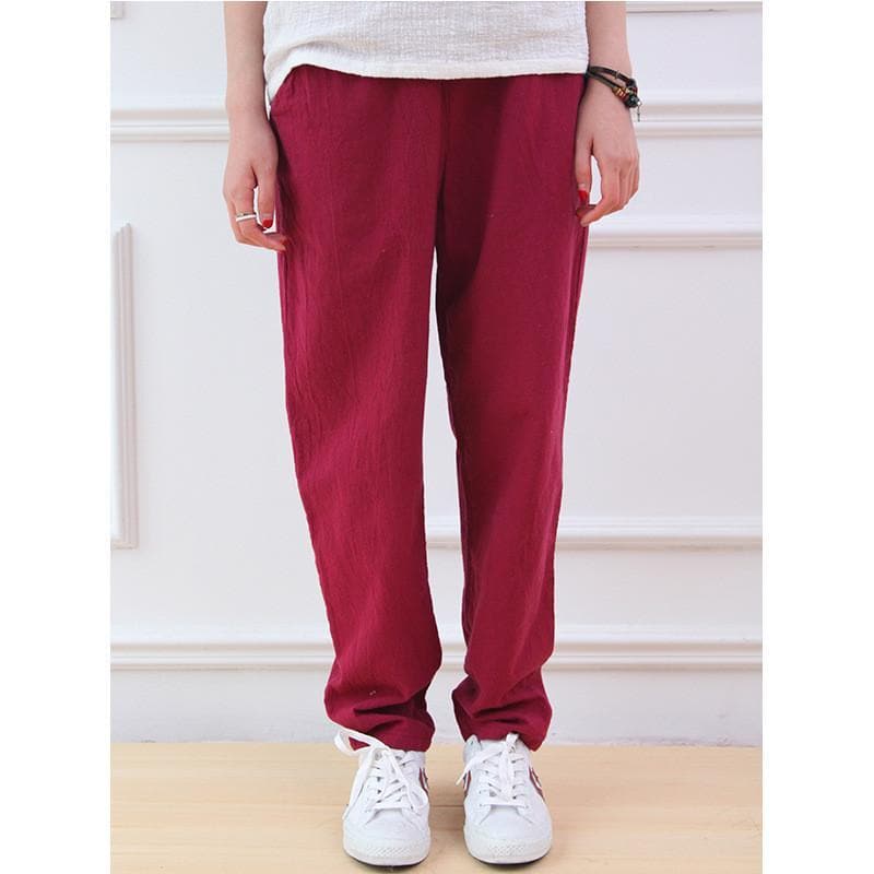 Cotton & Linen Pleated Pants | Zen - - DYAVOR®