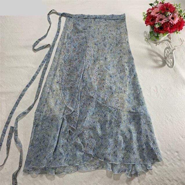Floral Chiffon Wrap Maxi Skirt - Skirts - DYAVOR®