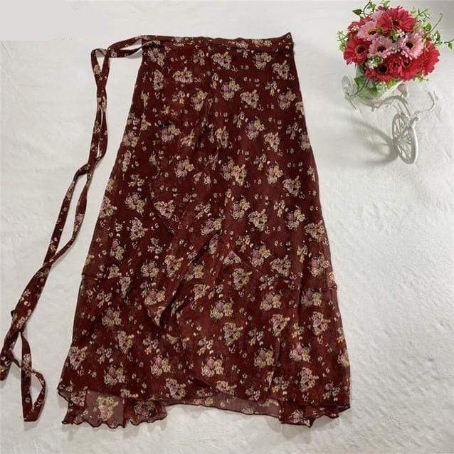 Floral Chiffon Wrap Maxi Skirt - Skirts - DYAVOR®