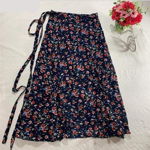 Floral Chiffon Wrap Maxi Skirt - Skirts - DYAVOR®