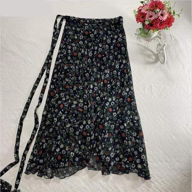 Floral Chiffon Wrap Maxi Skirt - Skirts - DYAVOR®