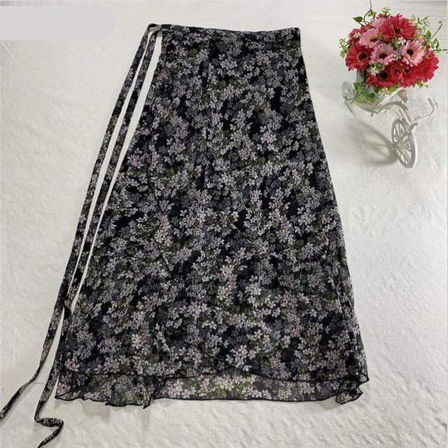 Floral Chiffon Wrap Maxi Skirt - Skirts - DYAVOR®