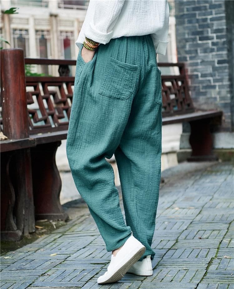 Vintage Pleated Linen Pants | Zen - - DYAVOR®